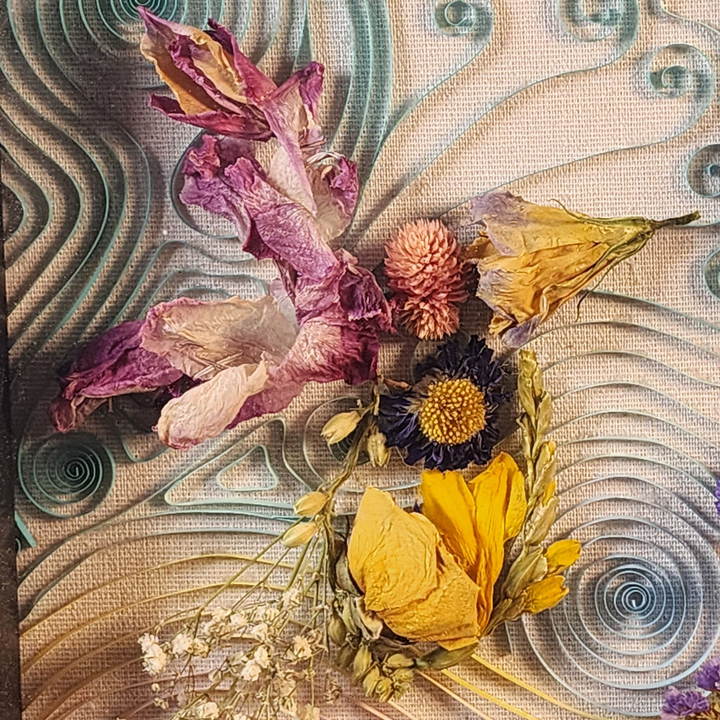 "Hummingbird" Framed Floral Arrangement