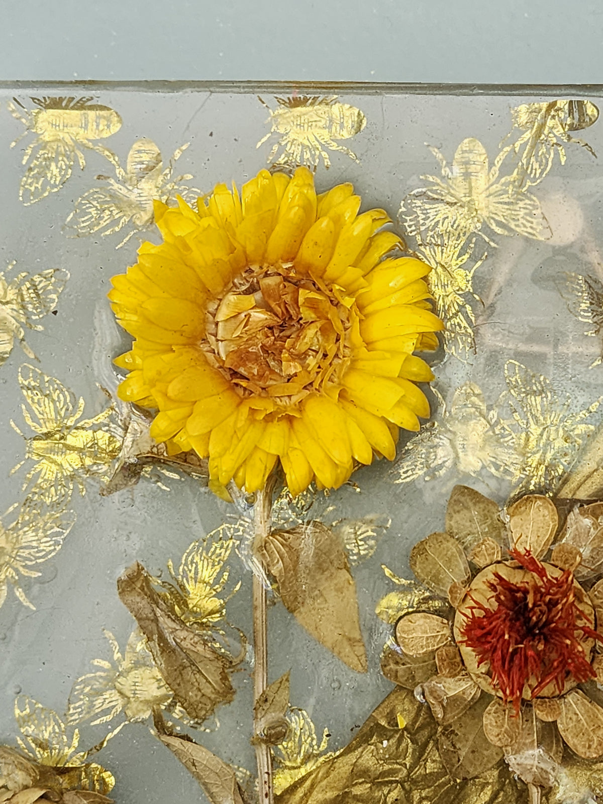 "Remember the Bees" Floral Wall Hanging