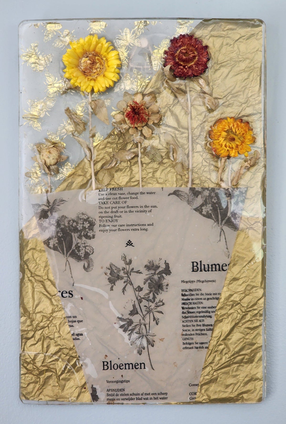 "Remember the Bees" Floral Wall Hanging