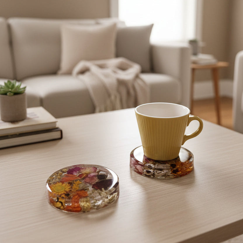 Sunset Flower Coasters